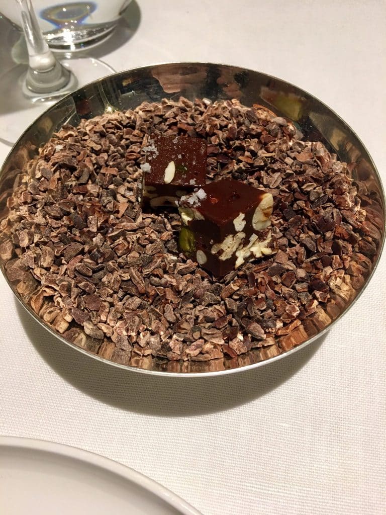 chocolate dessert at Antoine Paris