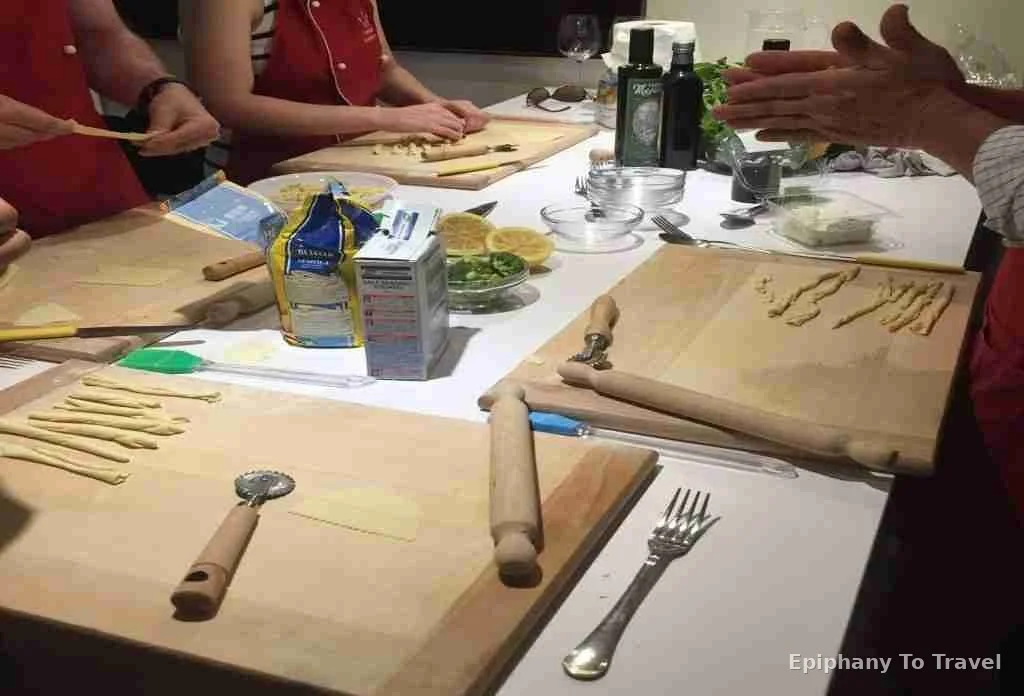 rolling out the pasta