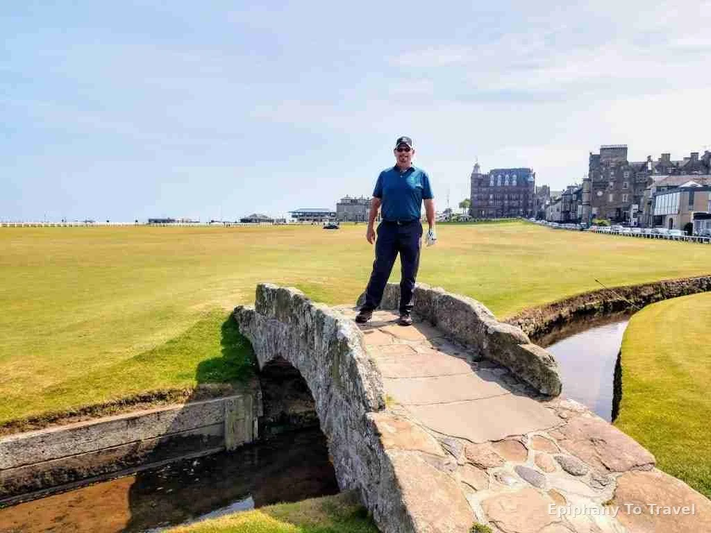 The famous Swilken bridge at the Old course St. Andrews