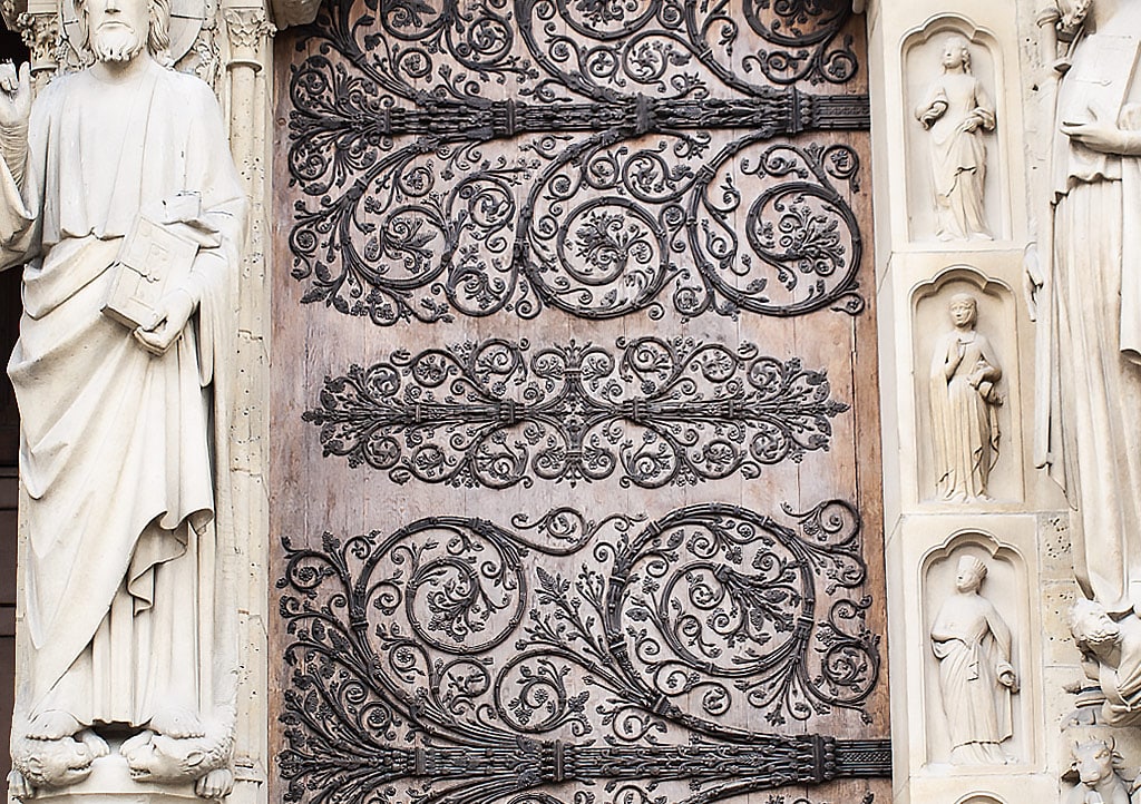 Notre Dame doors in Paris